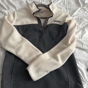 Columbia Women's Two-Tone Cowl Neck Sweater - Cream and Gray